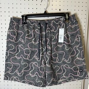 Outerknown Swim‎ Trunks Men's Size Medium Abstract 5" Inseam Drawstring NWT